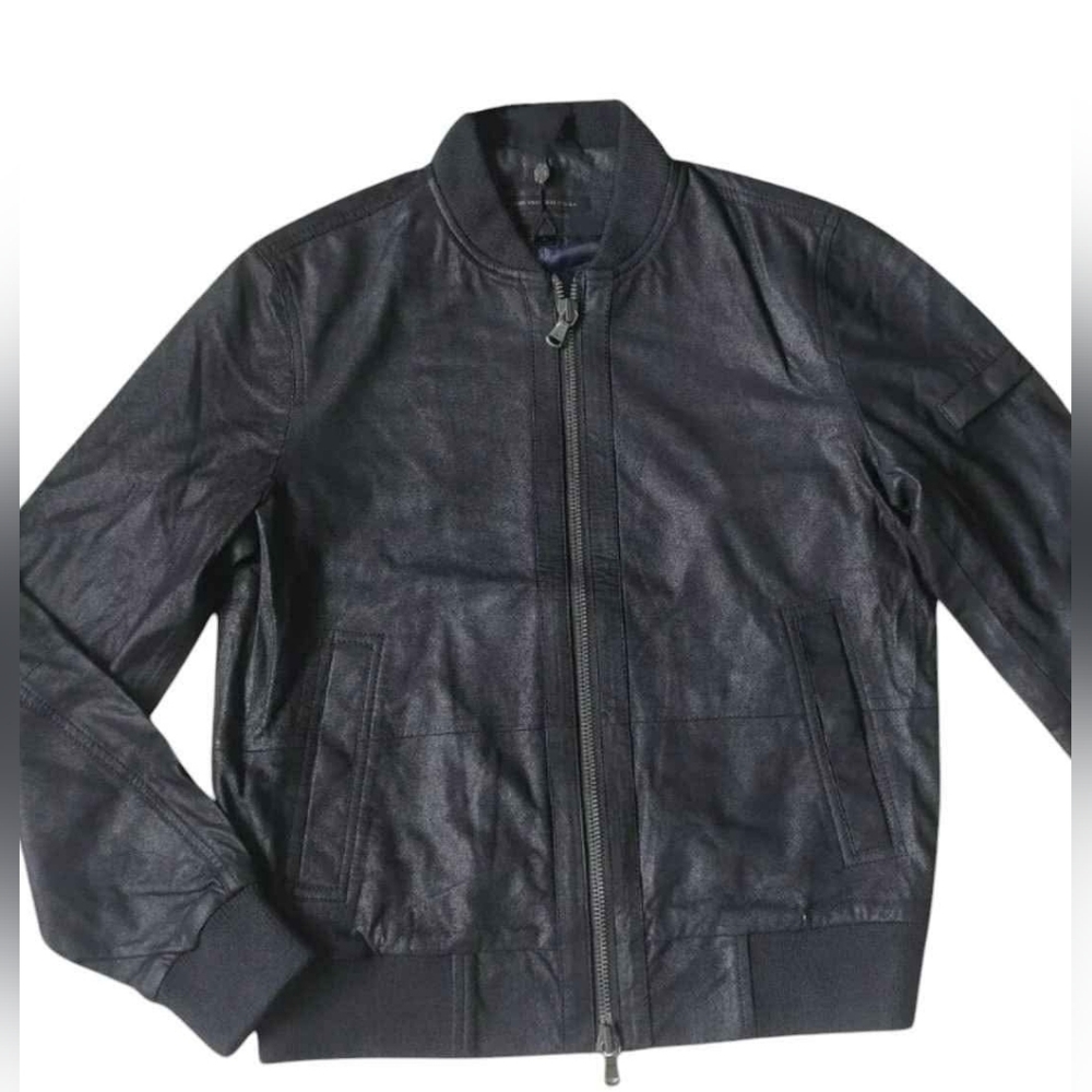 LEATHER BOMBER JACKET by John Varvatos, NWOT, Rare.